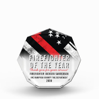 Firefighter of the Year Employee Recognition Acrylic Award