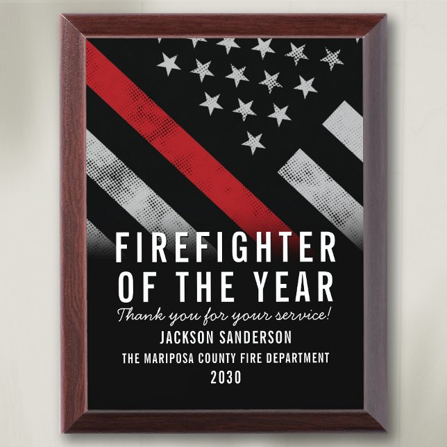 Firefighter of the Year Employee Recognition Award Plaque (Firefighter of the Year Employee Recognition Award Plaque)