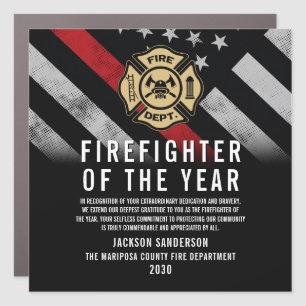 Firefighter of the Year Employee Recognition Logo Car Magnet