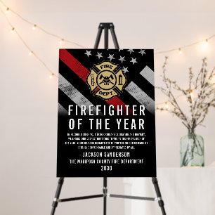 Firefighter of the Year Employee Recognition Logo Foam Board