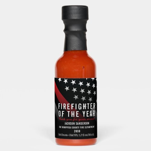 Firefighter of the Year Employee Red Flag Party Hot Sauces