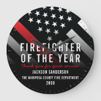 Firefighter of the Year Employee Red Line Flag