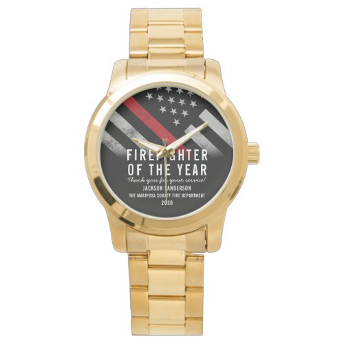 Firefighter of the Year Employee Thin Red Line Watch
