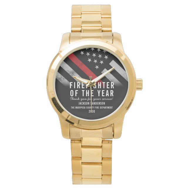 Firefighter of the Year Employee Thin Red Line Watch (Front)
