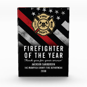 Firefighter of the Year Fire Department Employee Acrylic Award