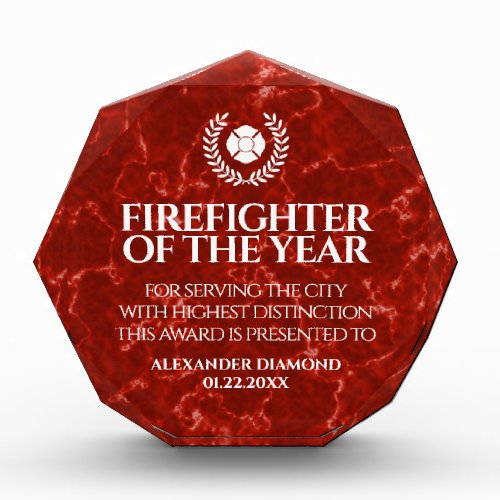 Firefighter of the Year Red Marble Award