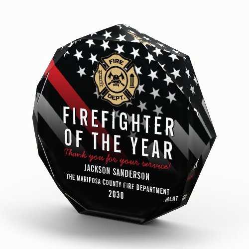Firefighter of Year Logo Fire Department Employee