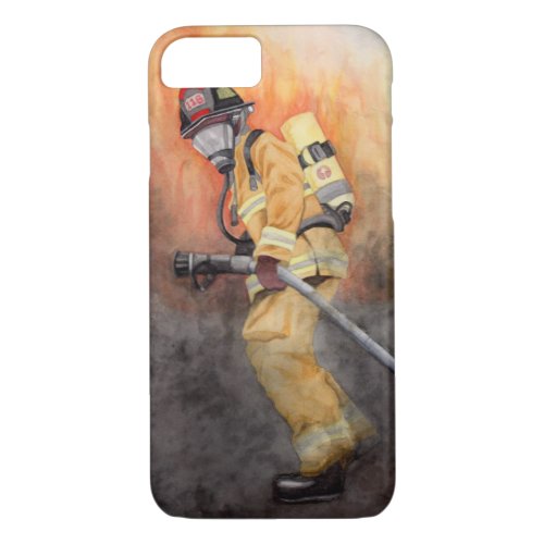 Firefighter Original Painting Phone Case iPhone