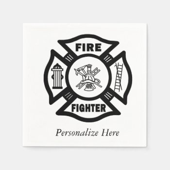 Firefighter Paper Napkins by bonfirefirefighters at Zazzle