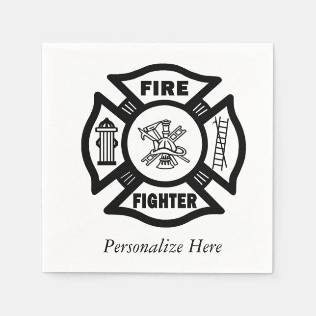 Firefighter Paper Napkins (Front)