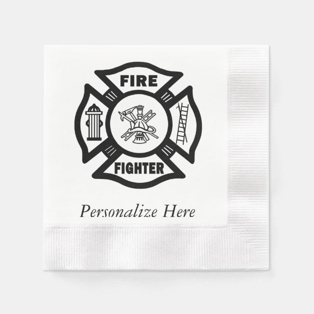 Firefighter Paper Napkins (Front)