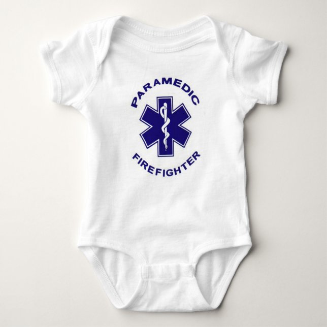 Firefighter Paramedic Baby Bodysuit (Front)