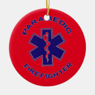 Firefighter Paramedic Ceramic Ornament