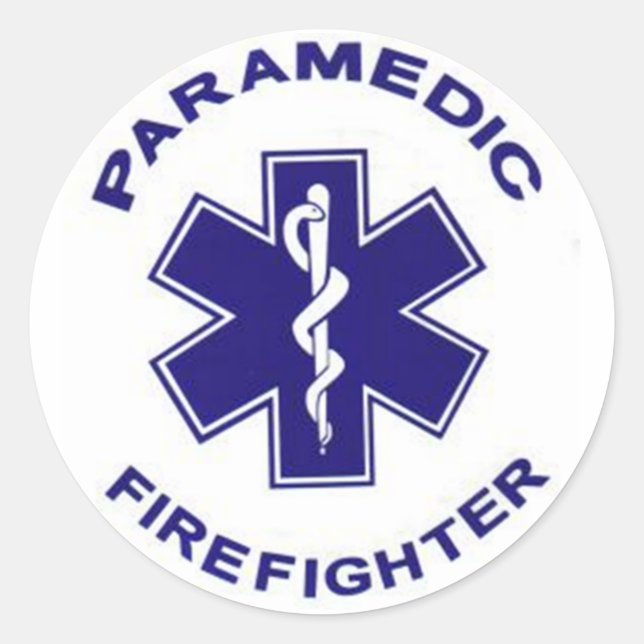 Firefighter Paramedic Classic Round Sticker (Front)
