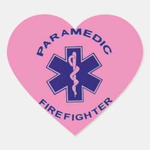 Firefighter Paramedic Heart Sticker