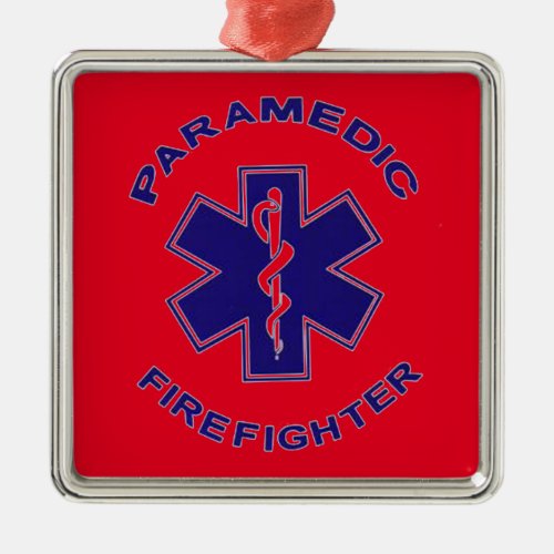 Firefighter Paramedic Metal Ornament