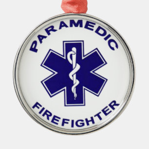 Firefighter Paramedic Metal Ornament