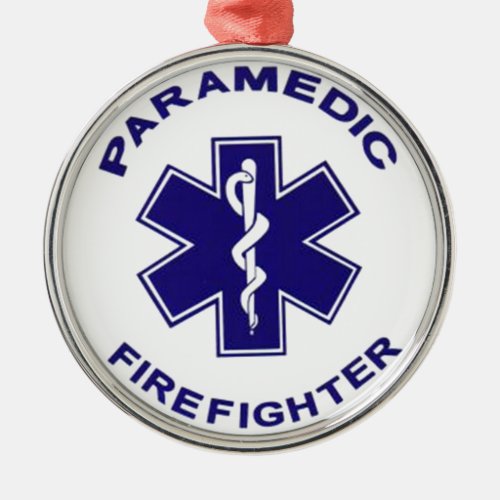Firefighter Paramedic Metal Ornament