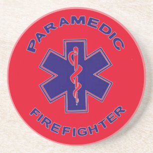Firefighter Paramedic Sandstone Coaster