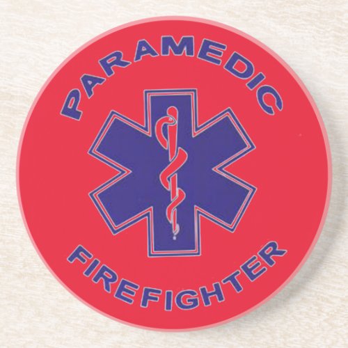 Firefighter Paramedic Sandstone Coaster