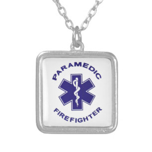 Firefighter Paramedic Silver Plated Necklace