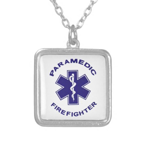 Firefighter Paramedic Silver Plated Necklace