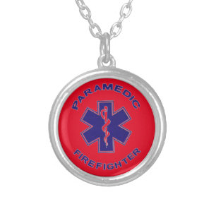 Firefighter Paramedic Silver Plated Necklace