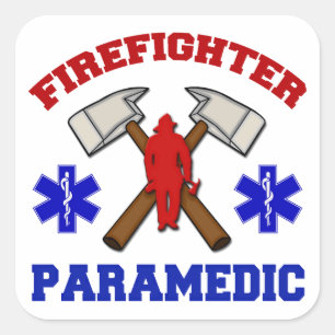 Firefighter Paramedic Square Sticker