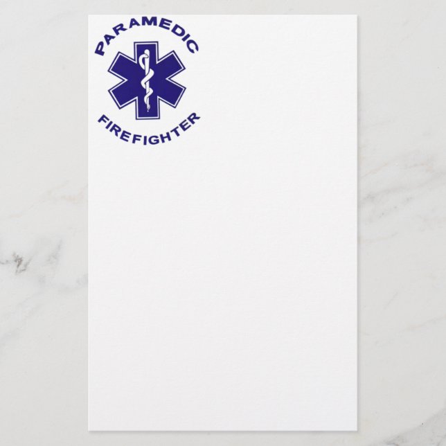 Firefighter Paramedic Stationery (Front)