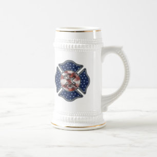 Firefighter Patriotic Beer Stein