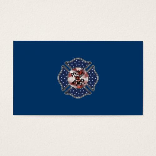Firefighter Patriotic Maltese Business Cards