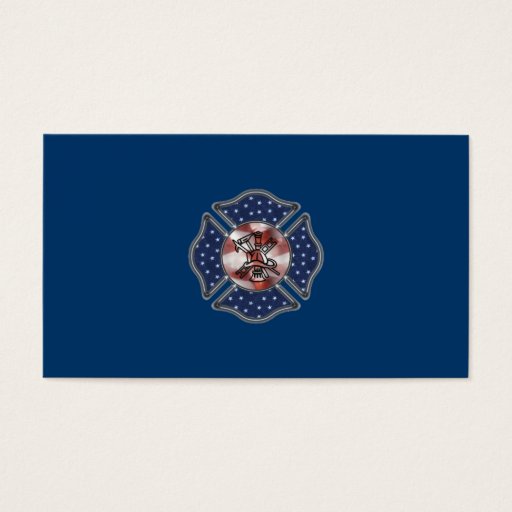 Customizable Firefighter Patriotic Maltese Business Cards