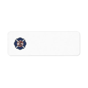 Firefighter Patriotic Maltese Label
