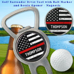 Firefighter Personalized Fire Thin Red Line Flag Divot Tool<br><div class="desc">Are you looking for a unique and personalized gift for the golfer in your life who also happens to be a firefighter or a supporter of the fire department? Look no further! Our collection of golf gifts combines the love for golf with the admiration for our brave firemen and women....</div>