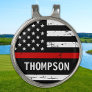 Firefighter Personalized Fire Thin Red Line Flag Golf Hat Clip