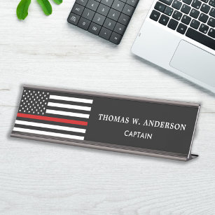 Personalized Firefighter Name Tag Panel