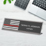 Firefighter Personalized Thin Red Line Desk Name Plate