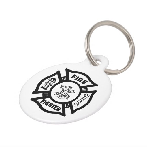 Firefighter Pet Name Tag Zazzle
