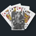 Firefighter Playing Cards<br><div class="desc">Ripped male firefighter on playing cards.</div>