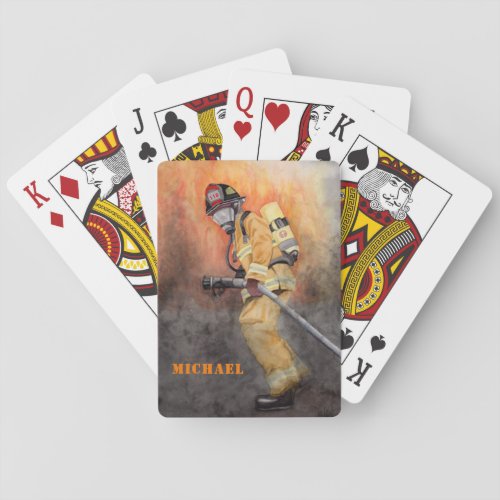 Firefighter Playing Cards Fireman Station Number