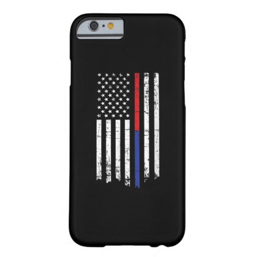 Firefighter Police Officer Red  Blue Line Flag Barely There iPhone 6 Case