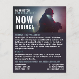 Firefighter Portrait, Firefighter Recruitment Flyer