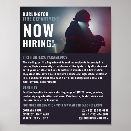 Firefighter Portrait Firefighter Recruitment Poster