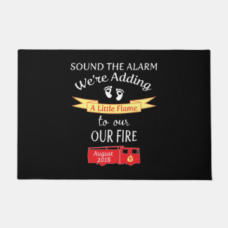 Firefighter Pregnancy Announcement August 2 Doormat