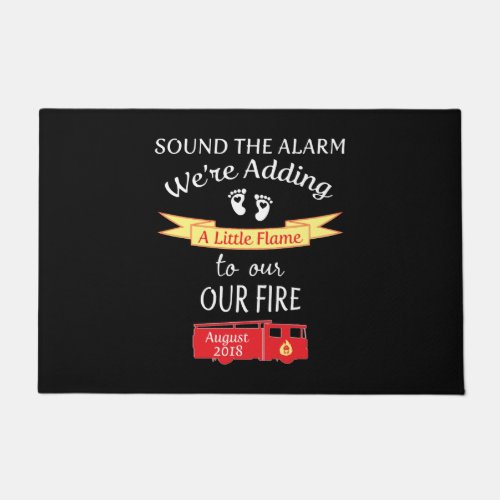 Firefighter Pregnancy Announcement  August 2 Doormat