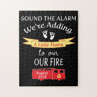 Firefighter Pregnancy Announcement August 2 Jigsaw Puzzle