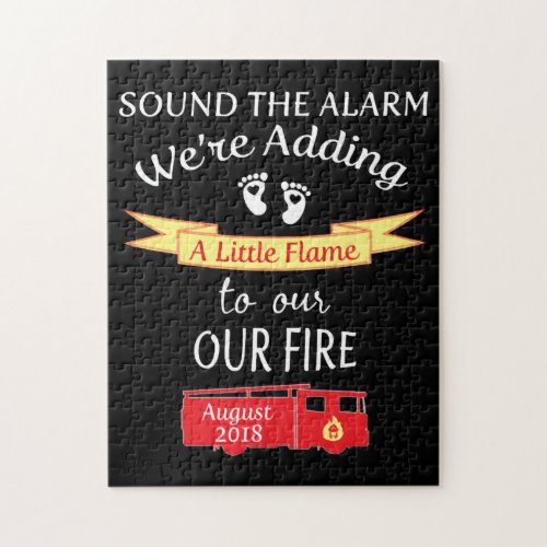 Firefighter Pregnancy Announcement  August 2 Jigsaw Puzzle