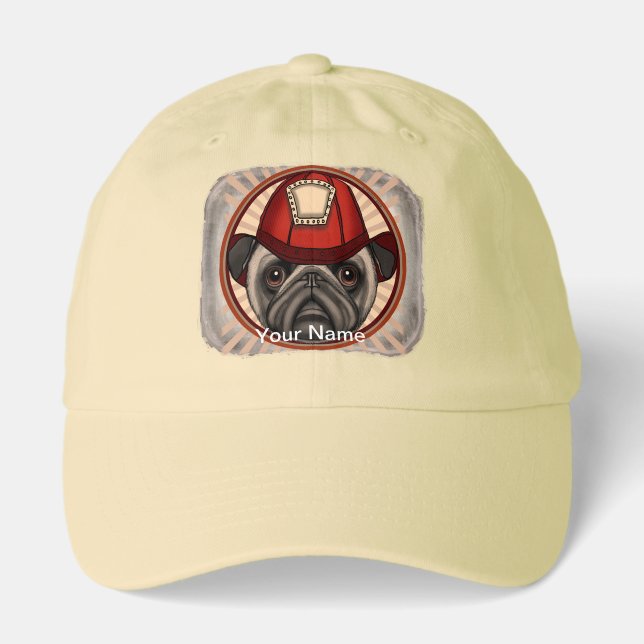 Firefighter Pug  Hat (Front)