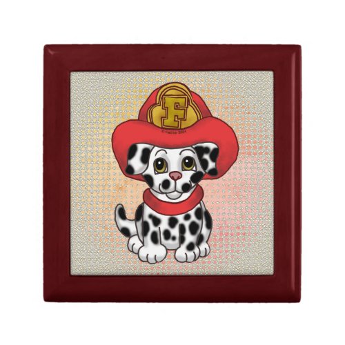 Firefighter Puppy Dog custom name Gift Box