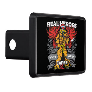 Firefighter Real Heroes Trailer Hitch Cover